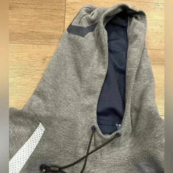 [M]Nike Pull up  Blue/Gray Hoodie - Picture 2 of 11